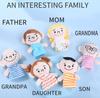 Finger Puppets Animals Dolls Family Educational Cartoon Mermaid Hand Stuffed Puppets Theater Plush Baby Toys for Children Gifts