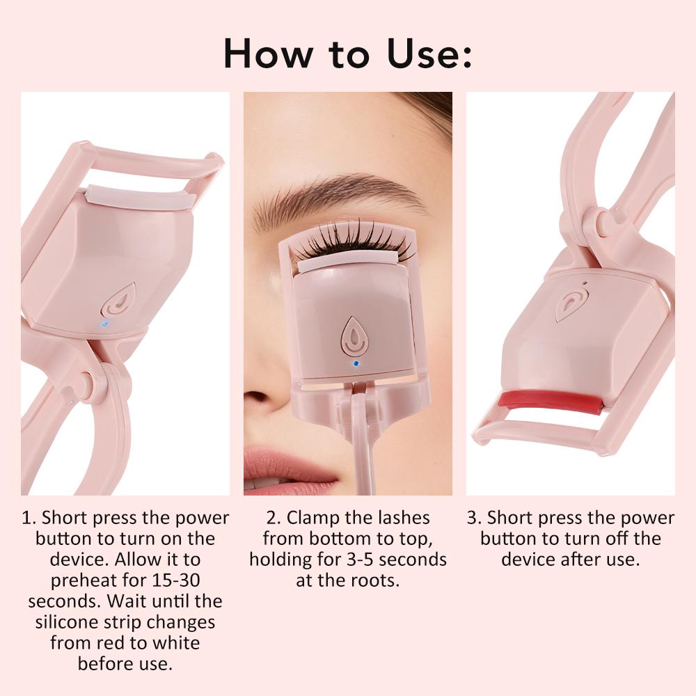 Electric Heated Eyelash Curler Intelligent Temperature Control Anti-Scald Eyelash Long-lasting Curling Device Eyelash Styler