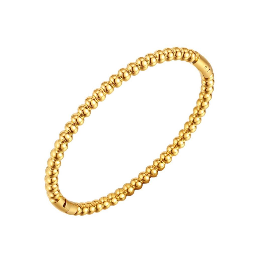 Stylish And Simple Cold Wind Titanium Steel Beaded Stainless Steel Bracelet Female