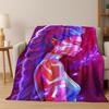 Kpop Demon Hunters Rumi Mira Zoey Music Cartoon Cute Flannel Blanket Soft Warm Blanket for Bedroom Living Room Bed Picnic Gift
