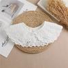Summer Bow Tie Shawl White Fake Collars for Women Removable Dress Detachable Collar Wrap Shawl  False Collar Decor