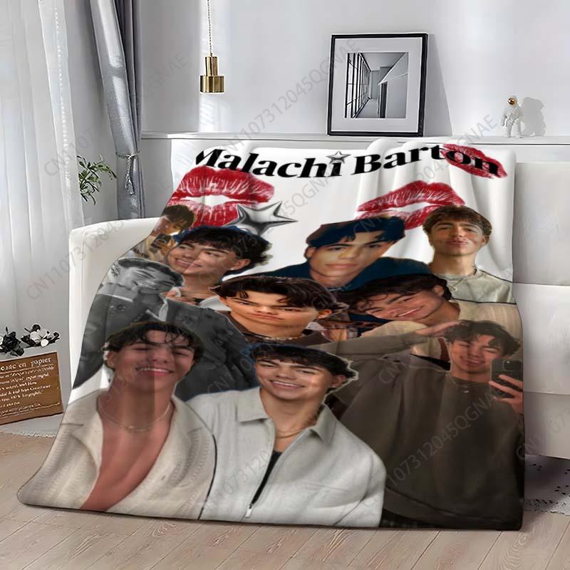 Custom Malachi Barton Collage Poster Digital Print Flannel Blanket, Lightweight And Soft Polyester Material For Sofa, Bedroom, B