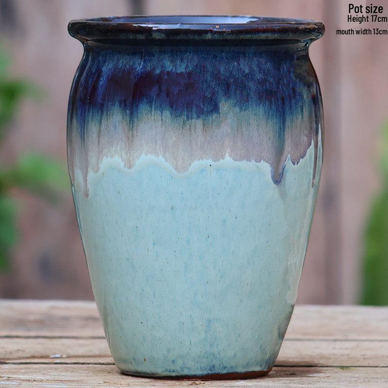 Large Handmade Coarse Ceramic Pot for Succulents and Greenery