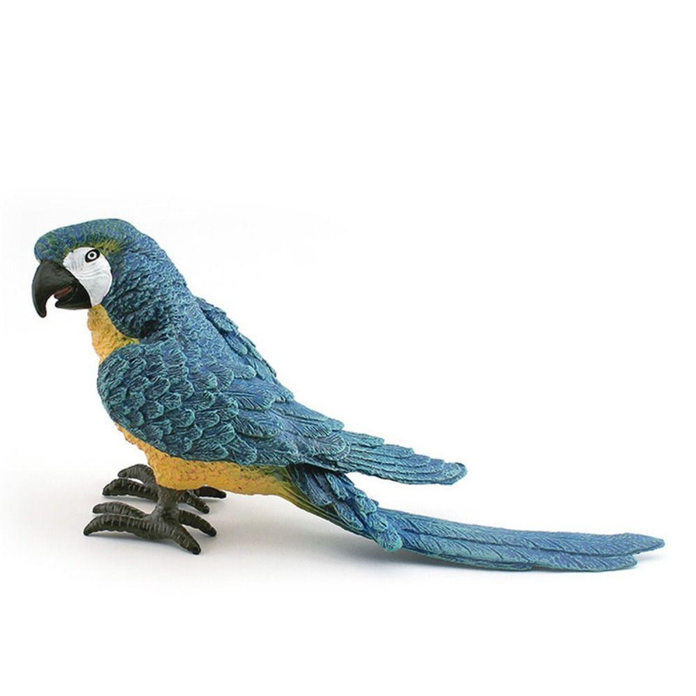 

Fake Bird Statue Cute Lawn Figurine Miniature Landscape Ornament Animal Sculpture Collectible синий