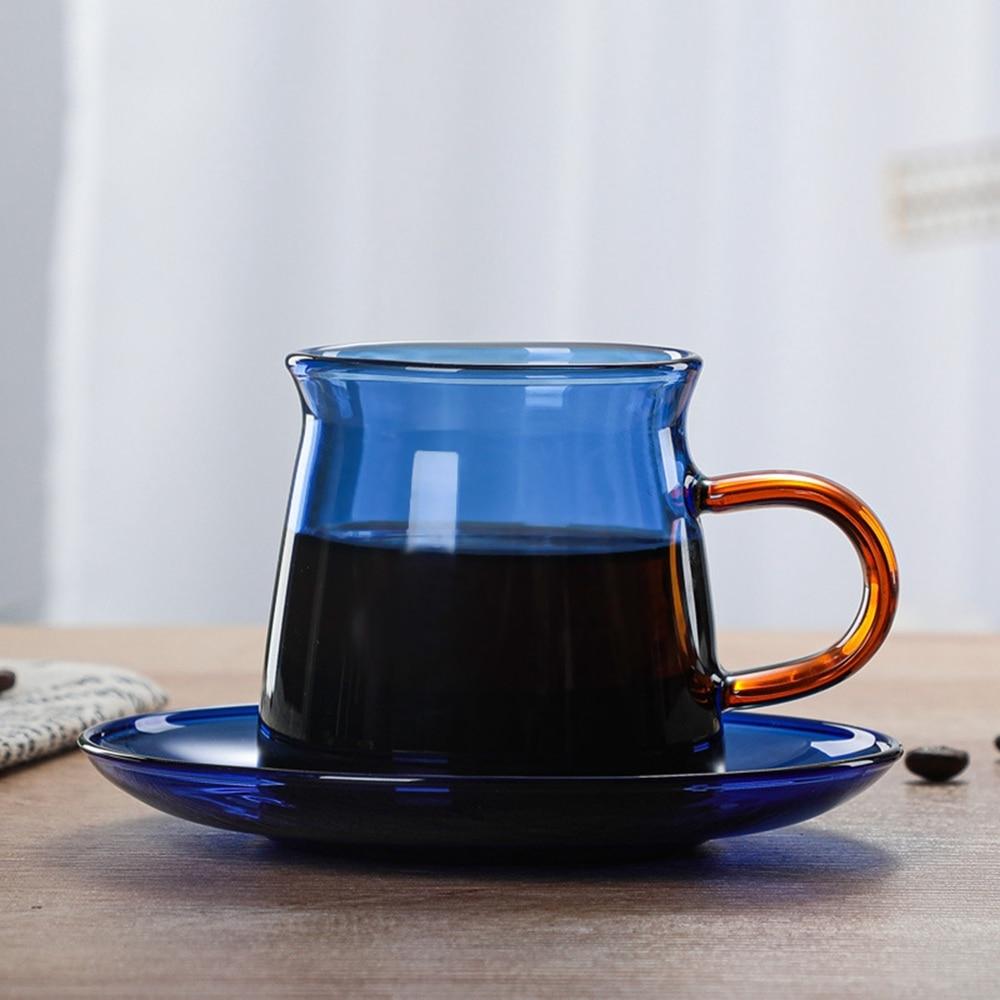 Glass Coffee Cup Borosilicate Colorful Wine Glasses Drinking Tumbler