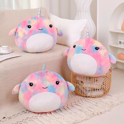Cute Rainbow Unicorn Doll Children'S Doll Whale Plush Toy Girls Sleeping Pillow
