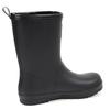 Akiriko MOZ Women's Engineer Rain Boots, Mid-Length, One-Piece Molded, Black, Size S