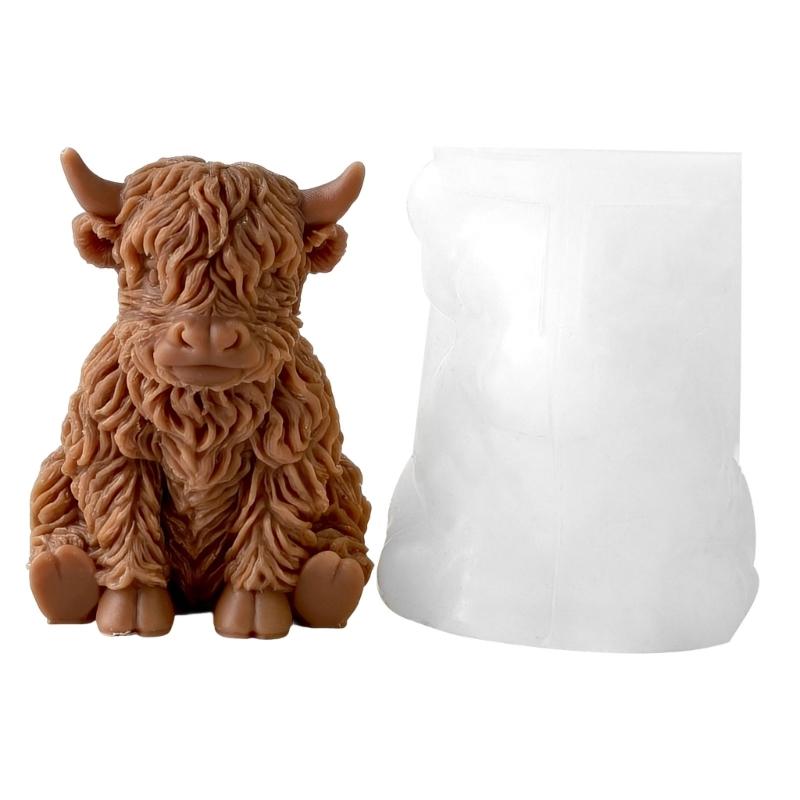 Yak Animal Silicone Molds Food Grade Silicone Mould for Resin Casting Handmade Soap Making Candle Gypsum Statue Ornament