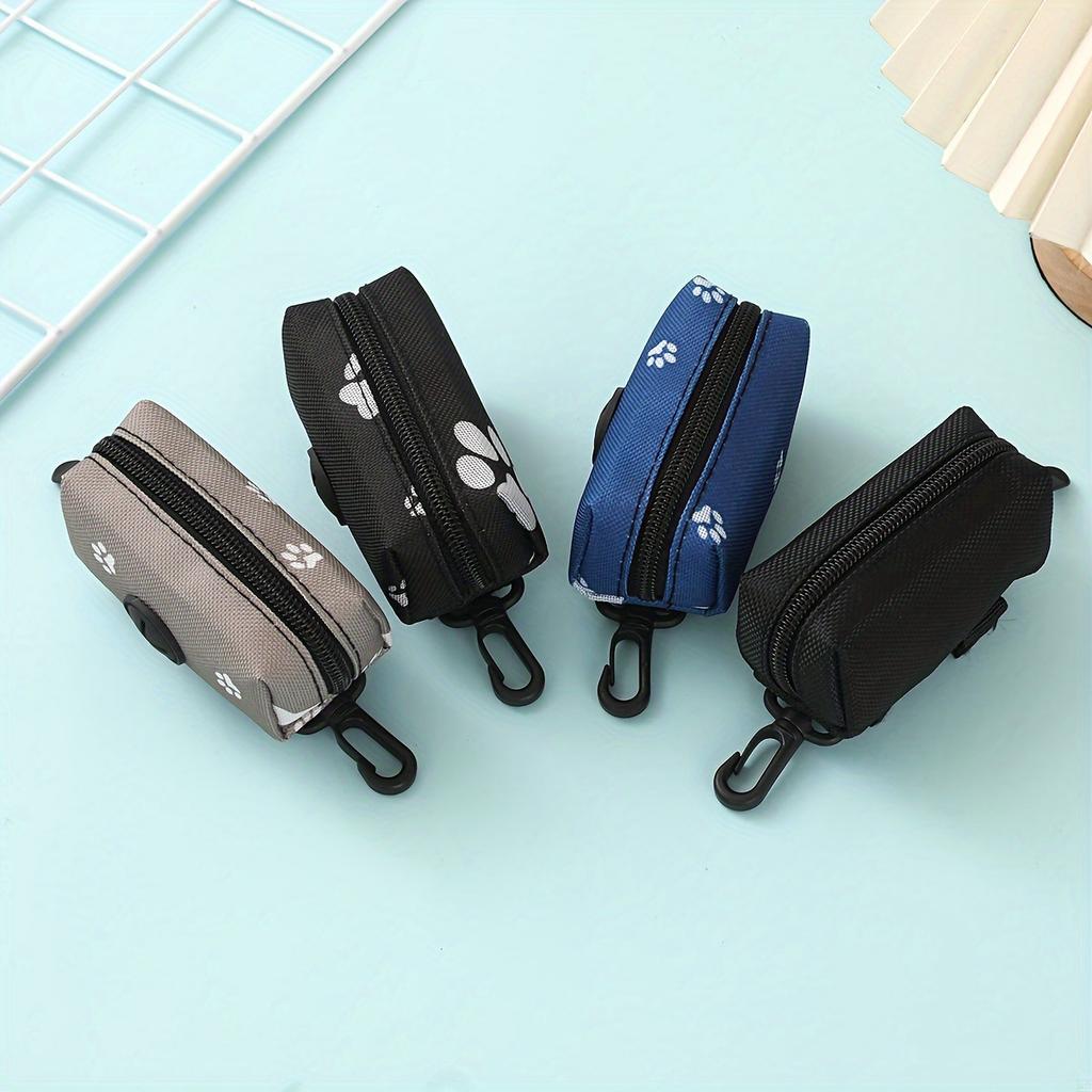 Portable Dog Waste Bag Dispenser - Durable Polyester, Convenient Pet Poop Bag Holder for Outdoor Use