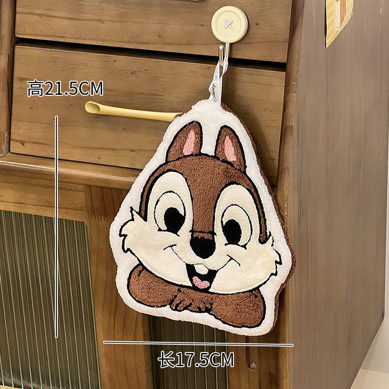 

Cartoon embroidery tititicic cute hanging washing hand towel coral fleece hair-free hand towel kitchen rag