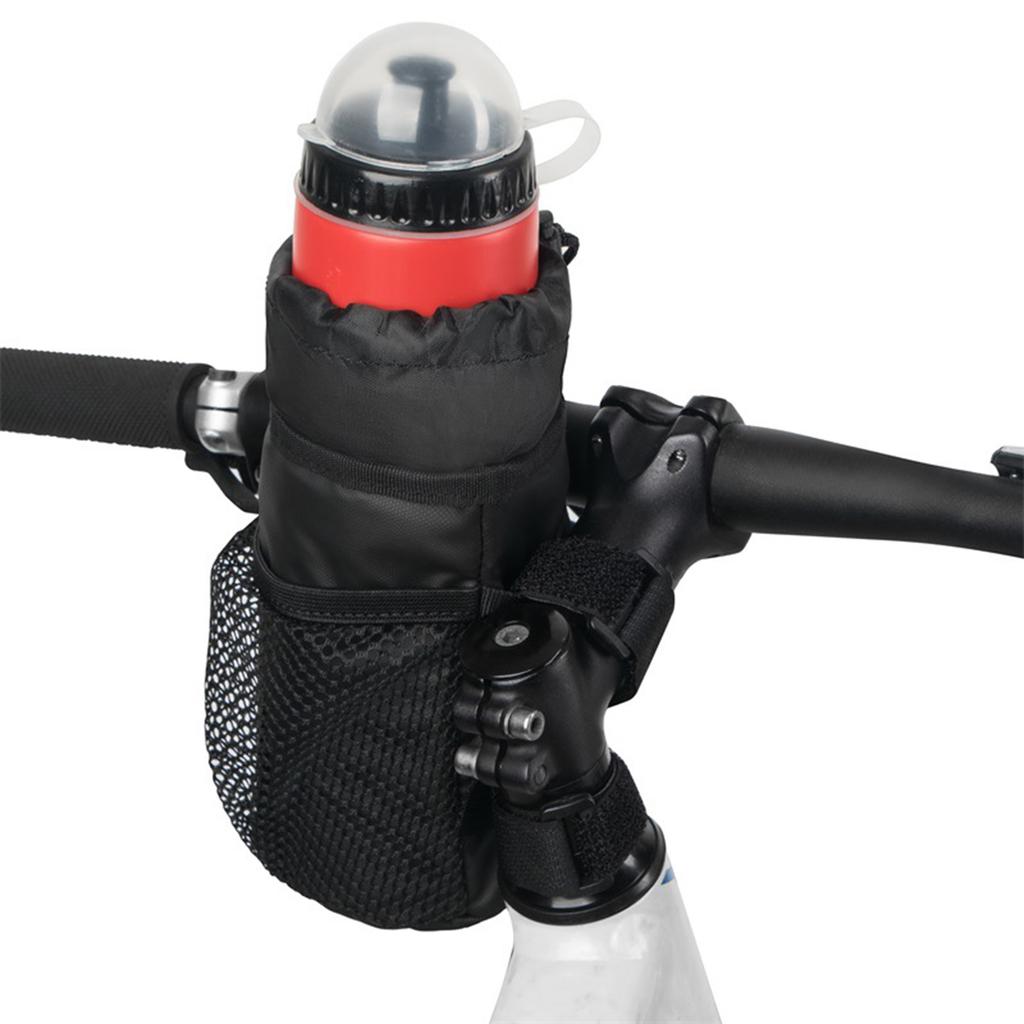Bike Water Bottle Holder Bag Insulated Bicycle Coffee-Cup Holders with Phone Storage Handlebar Drink/Beverage Container