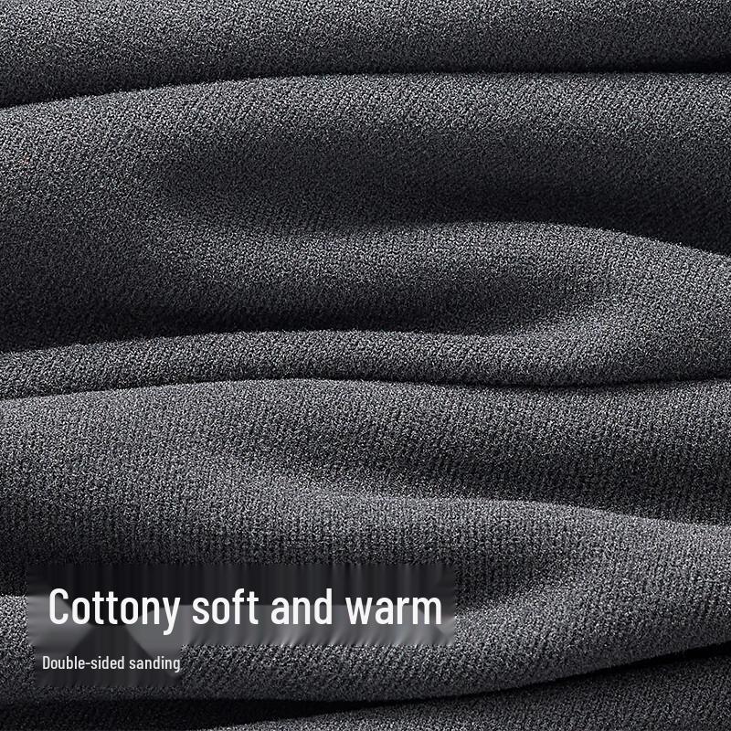 GUJIN Men's Seamless Fleece-Lined Thermal Base Layer Pants 2-Pack