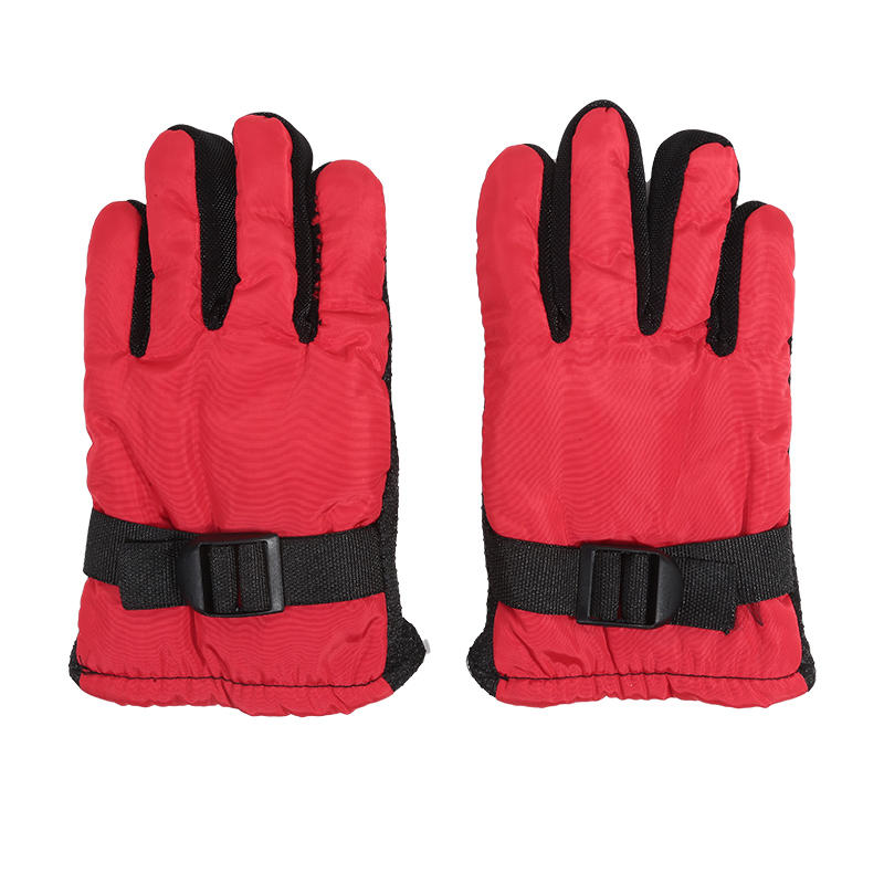 Dětské rukavice Zimní Teplé a Silné Lyžařské rukavice Jednobarevné Odolné proti chladu a Teplé Cyklistické rukavice s fleecem