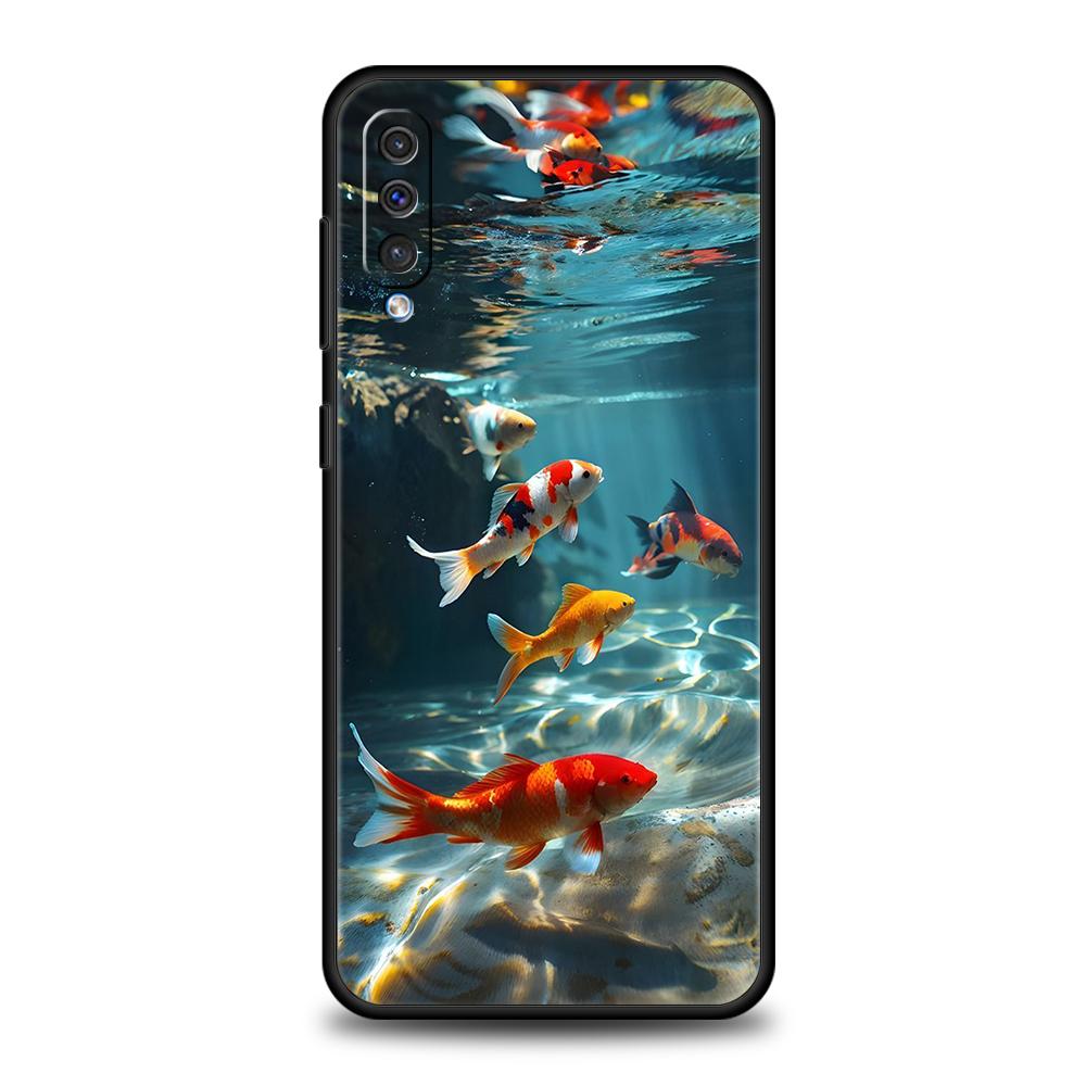 Cartoon Cute Fish Case For Samsung A56 A36 A26 A24 A16 A14 A12 A32 A50 A70 A20S A22 A30 A40 A34 A54 A42 A52 A04s A06 5G Cover