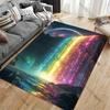 Magical Rainbow Glowing Waterfall Carpet Yoga Living Room Room Decor Children's Crawling Mat Doormat Area Rug Games Mat