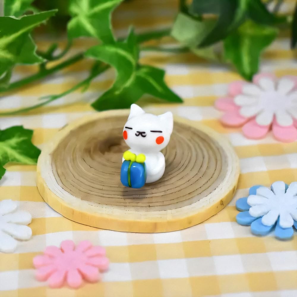 Four Cart Cute Handmade Glass Craft Gift Shironeko