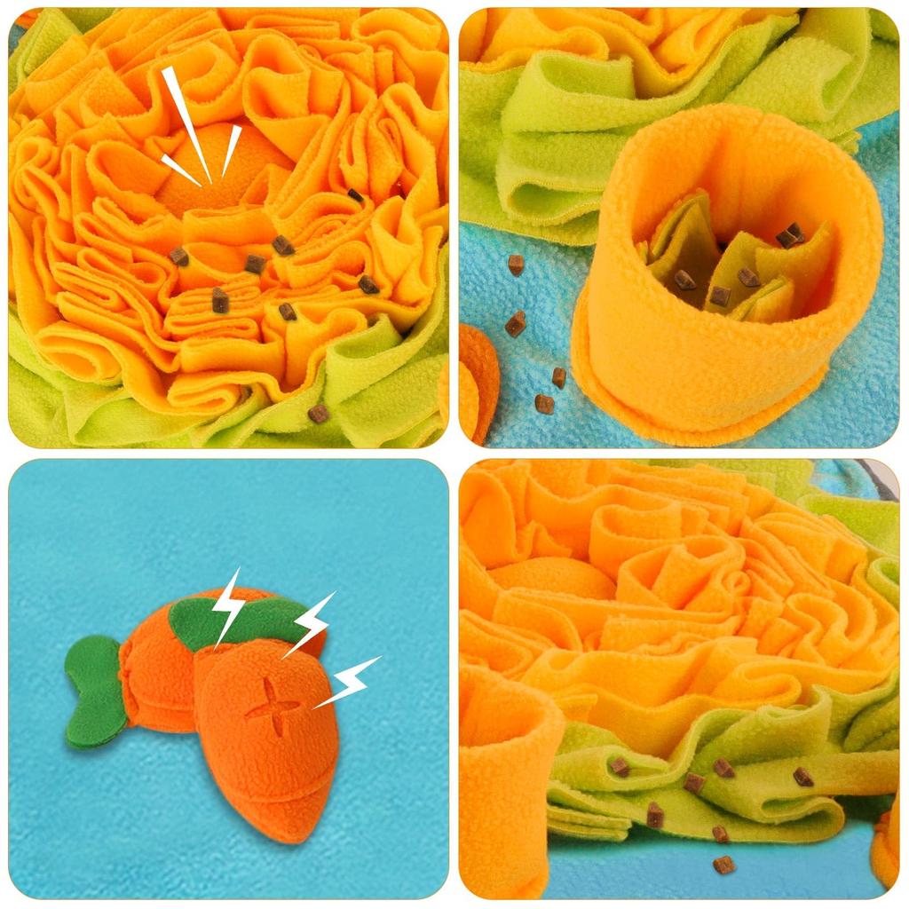 Washable Nose Work Mat for Smell Training Treat Hiding Training Prevents Slow Stress Educational Pet Toy Dogs, Mat, Mat, Blanket, Non-Slip, Eating,