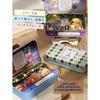 moin moin Dollhouse Miniature DIY Kit Set [Japanese Instructions Included] World Traveling Cat in Trinket Box | LED Light + Display Stand/Paris Walk