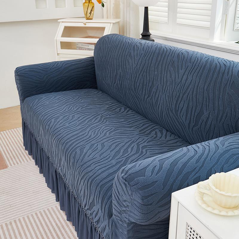 Thickened Jacquard Pleated Skirt Sofa Cover All Inclusive Universal Cover Four Season Universal Skirt Sofa Cover Cover Cloth
