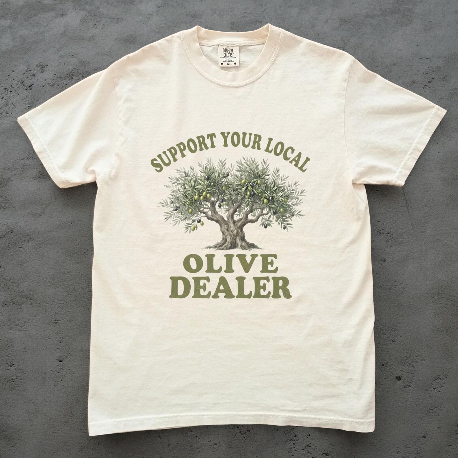 Olives Shirt, Olive Branch Graphic Tee, Unisex Comfort Colors, Botanical Foodie Shirt, Olive Lover Gift, Farmers Market Tee S