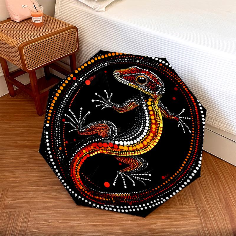 

1 PC Automatic Folding Umbrella - Lizard Pattern, Portable & Foldable Design with 8 Ribs, Christmas Birthday Gifts