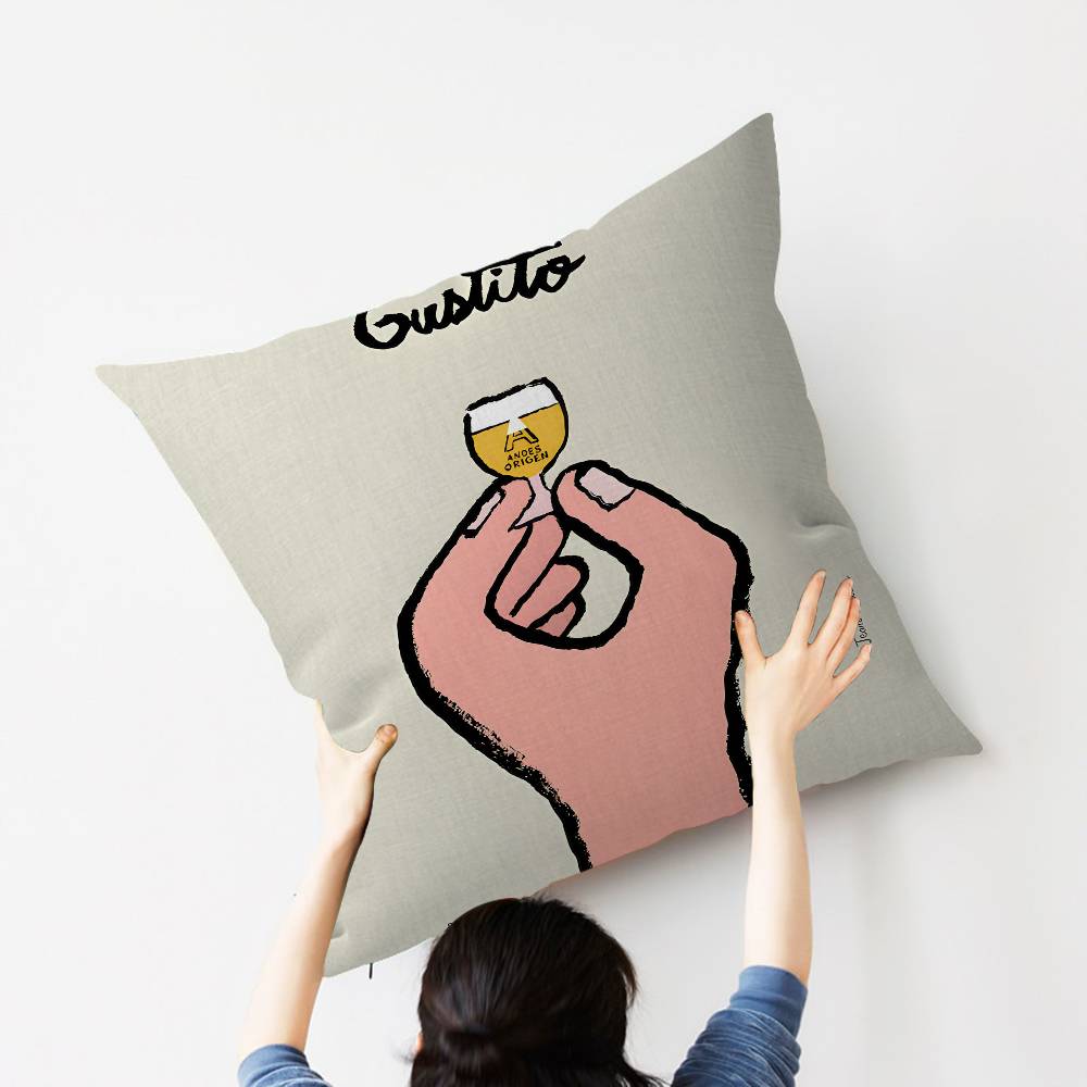 French Illustrator Jean Julie Pillow Gifts Home Office Furnishings Bedroom Sofa Car Cushion Cover Case 45x45cm