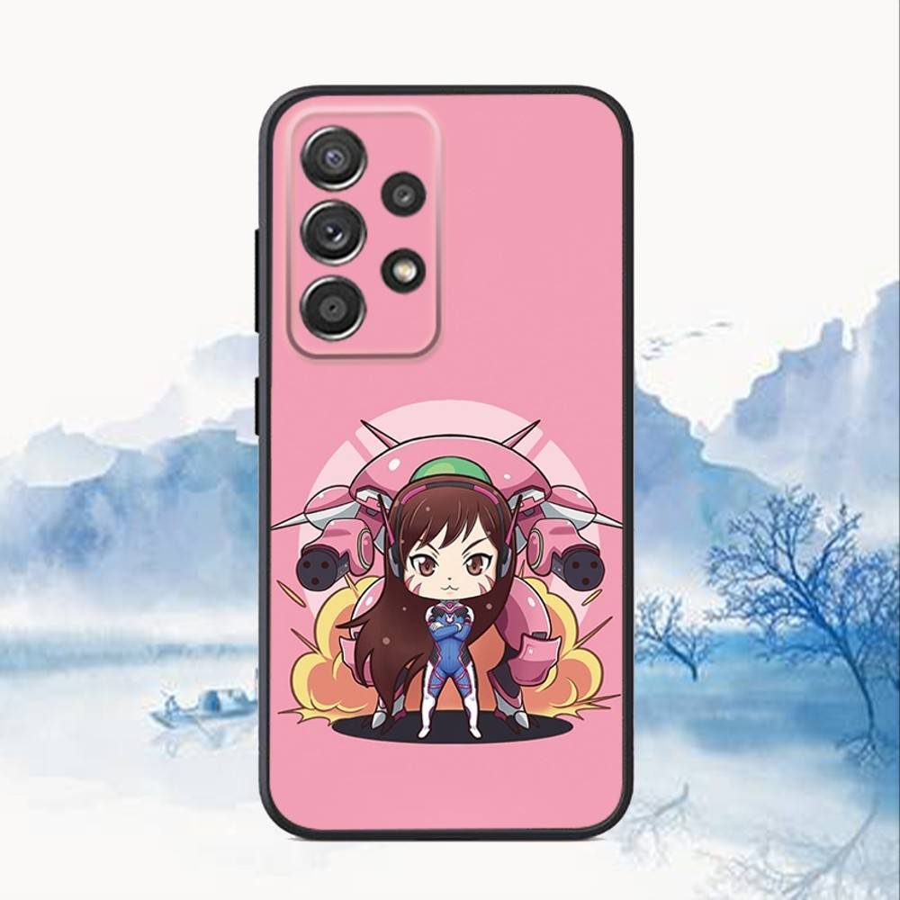 

Game Overwatch Dva Phone Case For Samsung S25,S24,S21,S22,S23,S30,Ultra,S20,Plus,Fe,Lite,Note,10,9,5G Black Cover Samsung S21 s305G