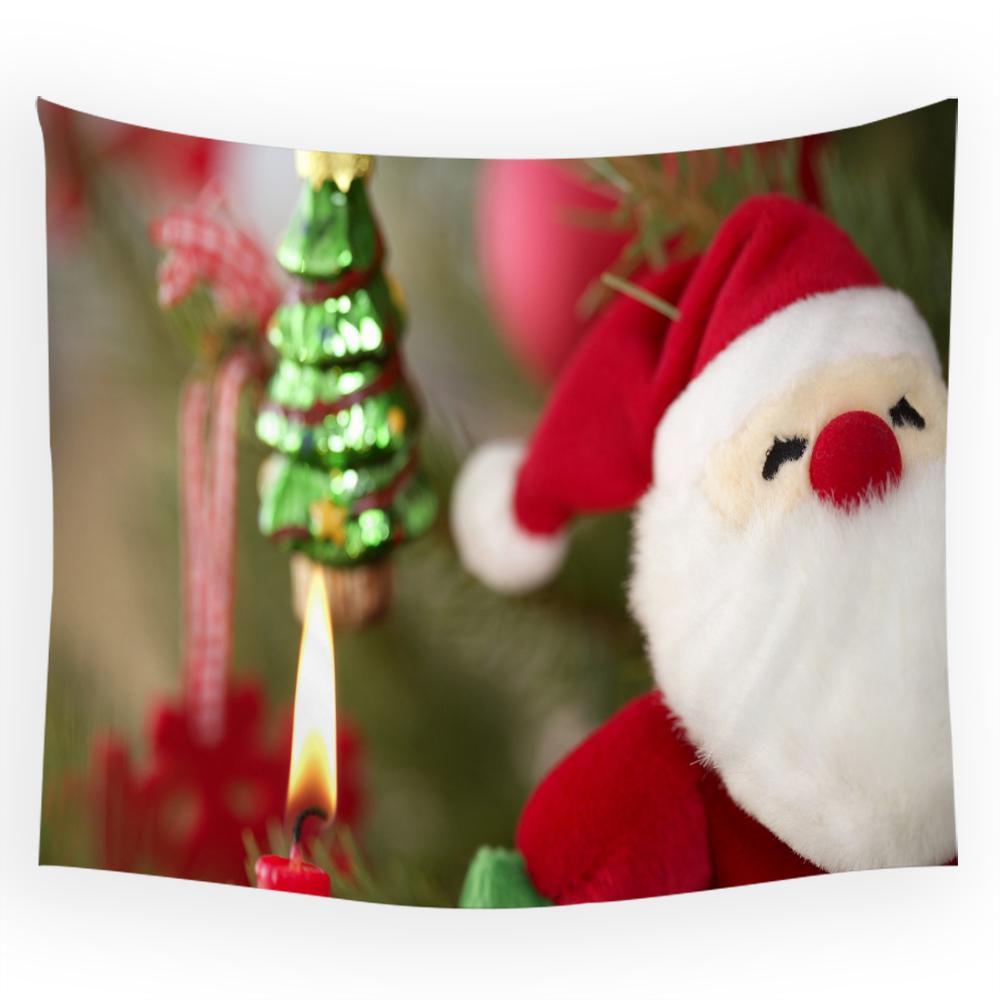 Merry Christmas Santa Claus printed pattern tapestry home living room bedroom room decoration hanging tapestry