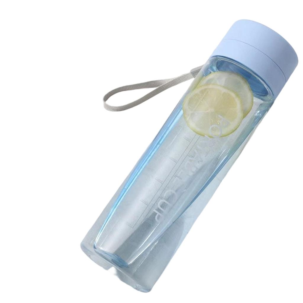 1 Pcs Portable Cup Water Bottle, Frosted with Mint Lid, Wrist Strap 20.2 OZ