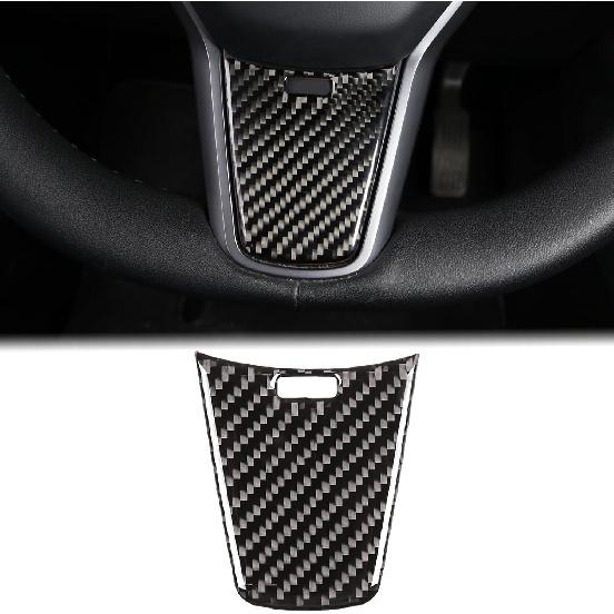 

Aunginsy Front Row Seat Side Panel Trim Sticker Compatible with Tesla Model 3/Y 2016-2022 Real Carbon Fiber Front Seats Driver & Passenger Side Seat Steering Wheel Lower Pane