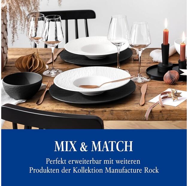 Сервиз столовый Villeroy & Boch Manufacture Rock blanc Starter, 6 предметов (1042408950)