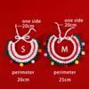 Hand-Crocheted Wool Knit Cat & Dog Christmas Costume Set: Five-Pointed Star Scarf and Hat Accessory