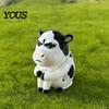 Cartoon Animal Figurine 3D Printed Dairy Cow Figurine, Cattle Statue for Desk Decor, Mini Sculpture Home Office, Gift Lovers