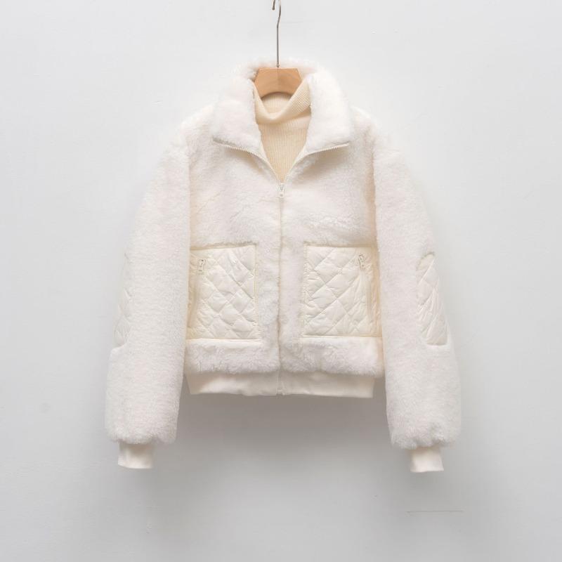 

Осень и зима новая простая теплая лацкан утиный пух повседневный воротник-стойка короткое женское пальто L