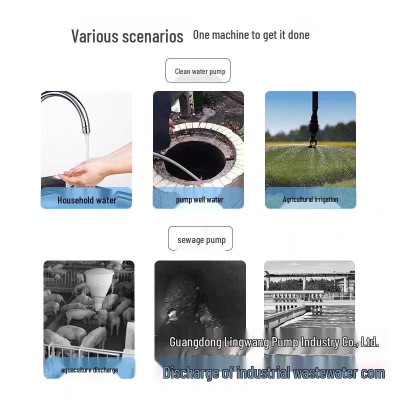 Ling Wang QDX Submersible Sewage Pump for Farmland Irrigation and Industrial Drainage
