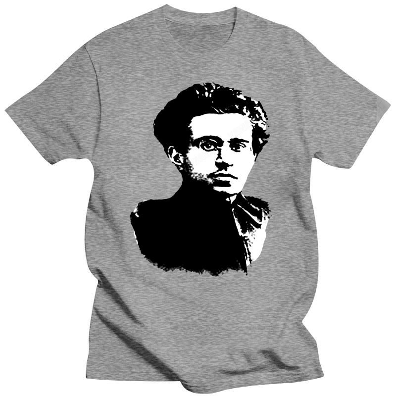 

New arrived tshirt men s black tops Antonio Gramsci Italian Communist Party socialism humor t shirt vintage style short sleeve M
