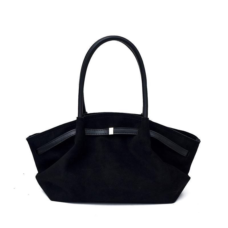 Autumn And Winter New Pleated Armpit Bag Commuter Shoulder Bag Matte Suede Large Capacity Tote Bag Women