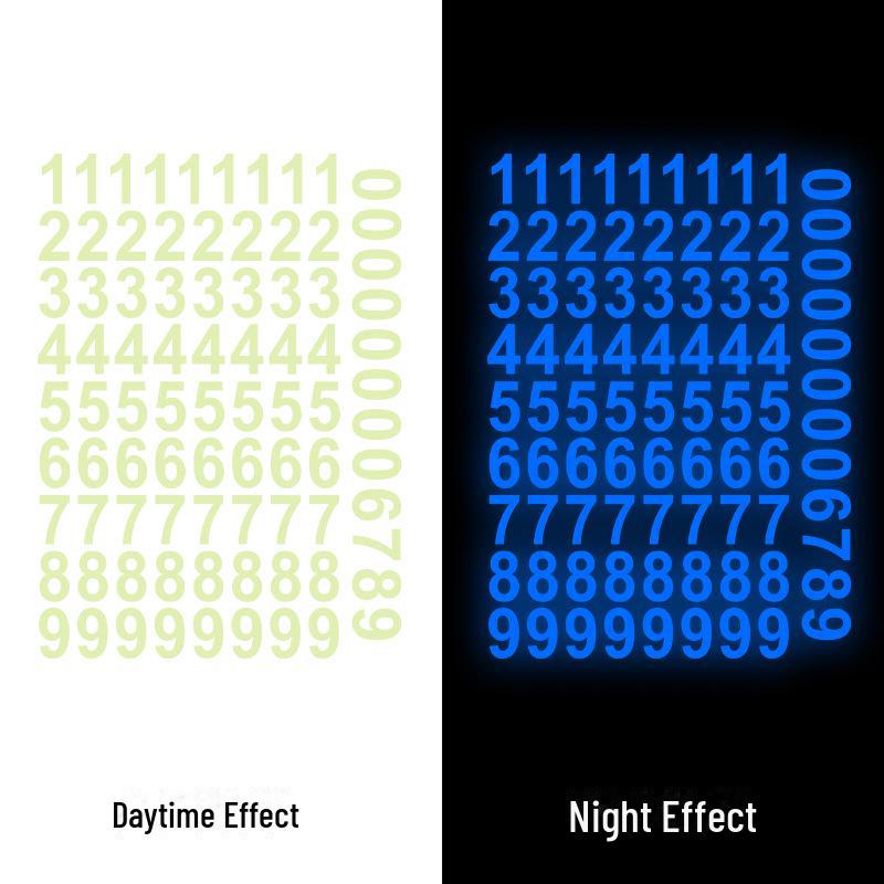 

Флуоресцентные цифровые светящиеся наклейки для спальни или детской комнаты - набор из 100 настенных украшений