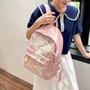 Women Backpack Large Capacity Nylon Casual Star Kawaii Back Pack Student Shoulder Bag Travel School Bags for Girls Bookbags
