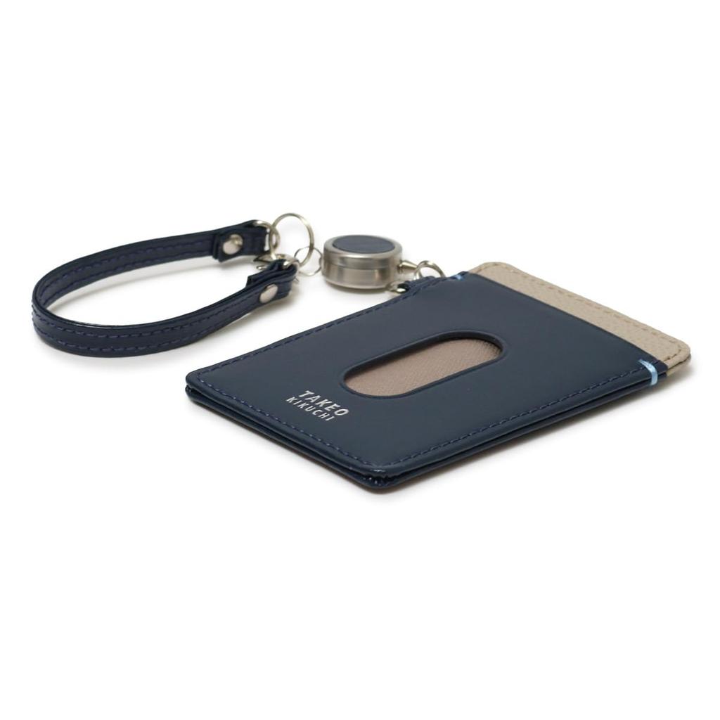 Takeo Kikuchi York Pass Case with 1070223 Black Men's Reel, [01],