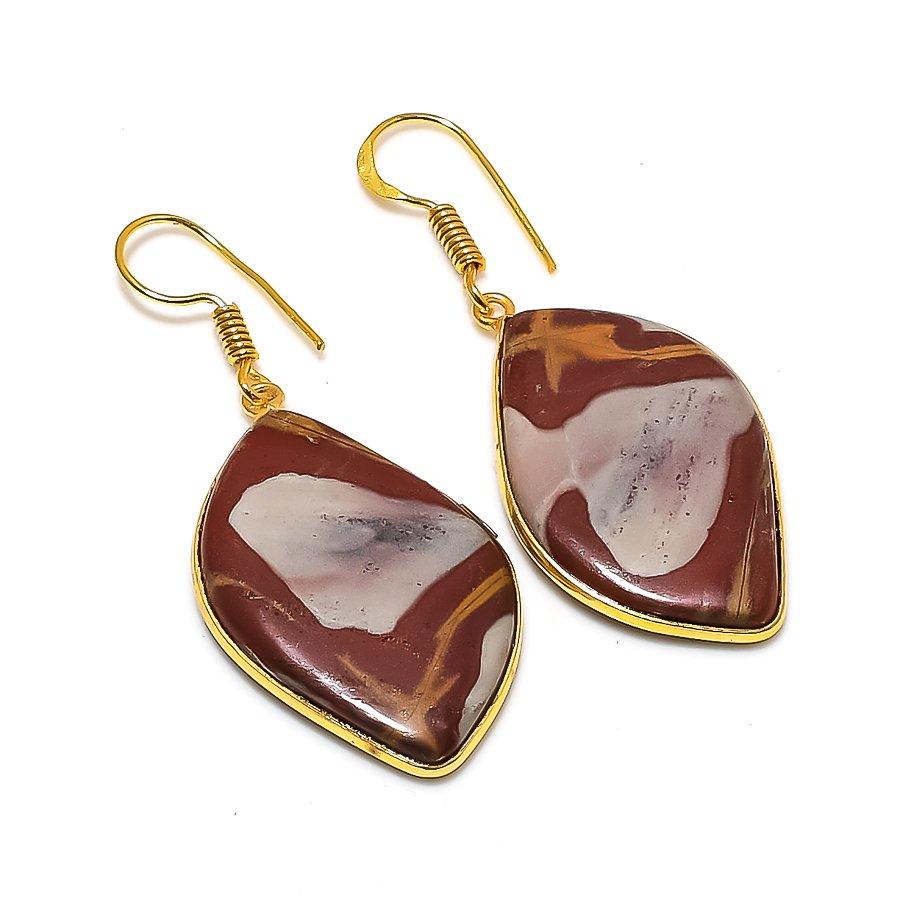 Noreena Jasper Gemstone 925 Solid Sterling Silver Jewelry Earring 1.97" GK-5707