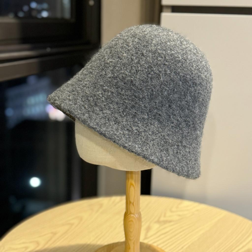 New Korean Style Autumn and Winter Woolen Knitted Bucket Hat for Women Versatile Fashionable Warm Temperament and Trendy Fisherman Hat