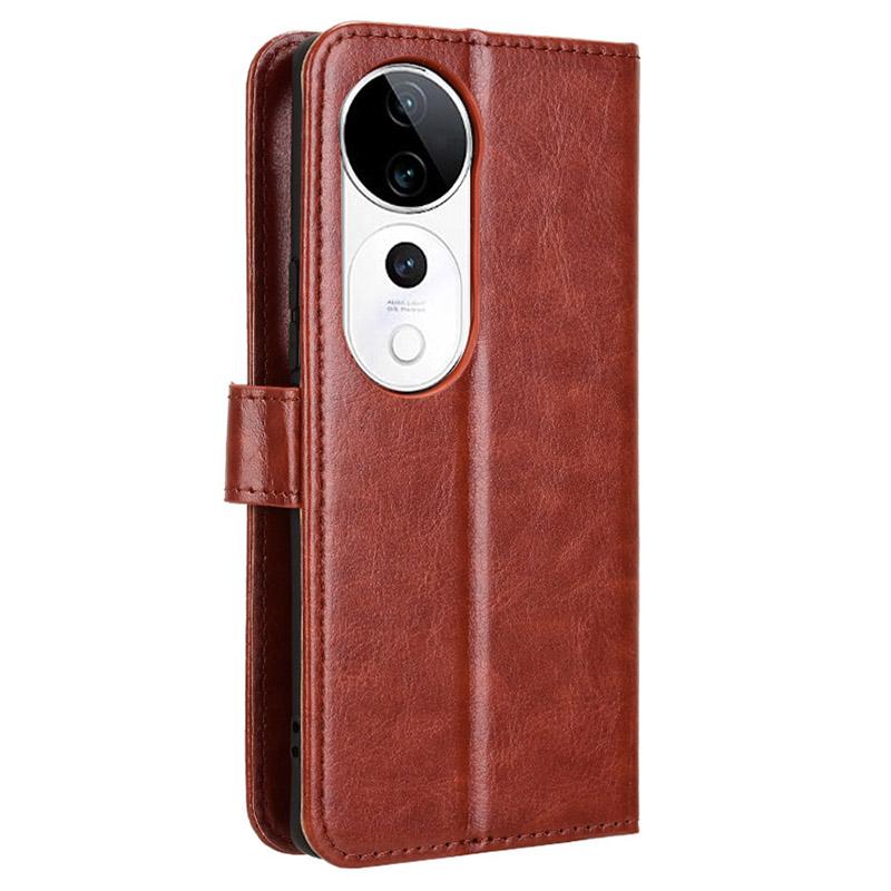 Dla vivo S19 Pro 5G/V40 5G Skórzane Etui na Telefon Portfel Tekstura Crazy Horse