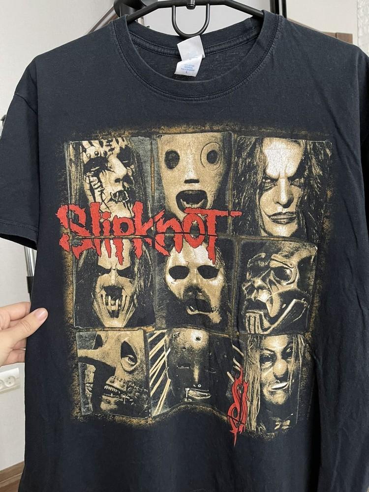 2011 Slipknot Группа Тур Рок Винтаж 90-х Черная Унисекс Футболка Перепечатка KH10064 Унисекс Футболка Графическая Футболка XXXL