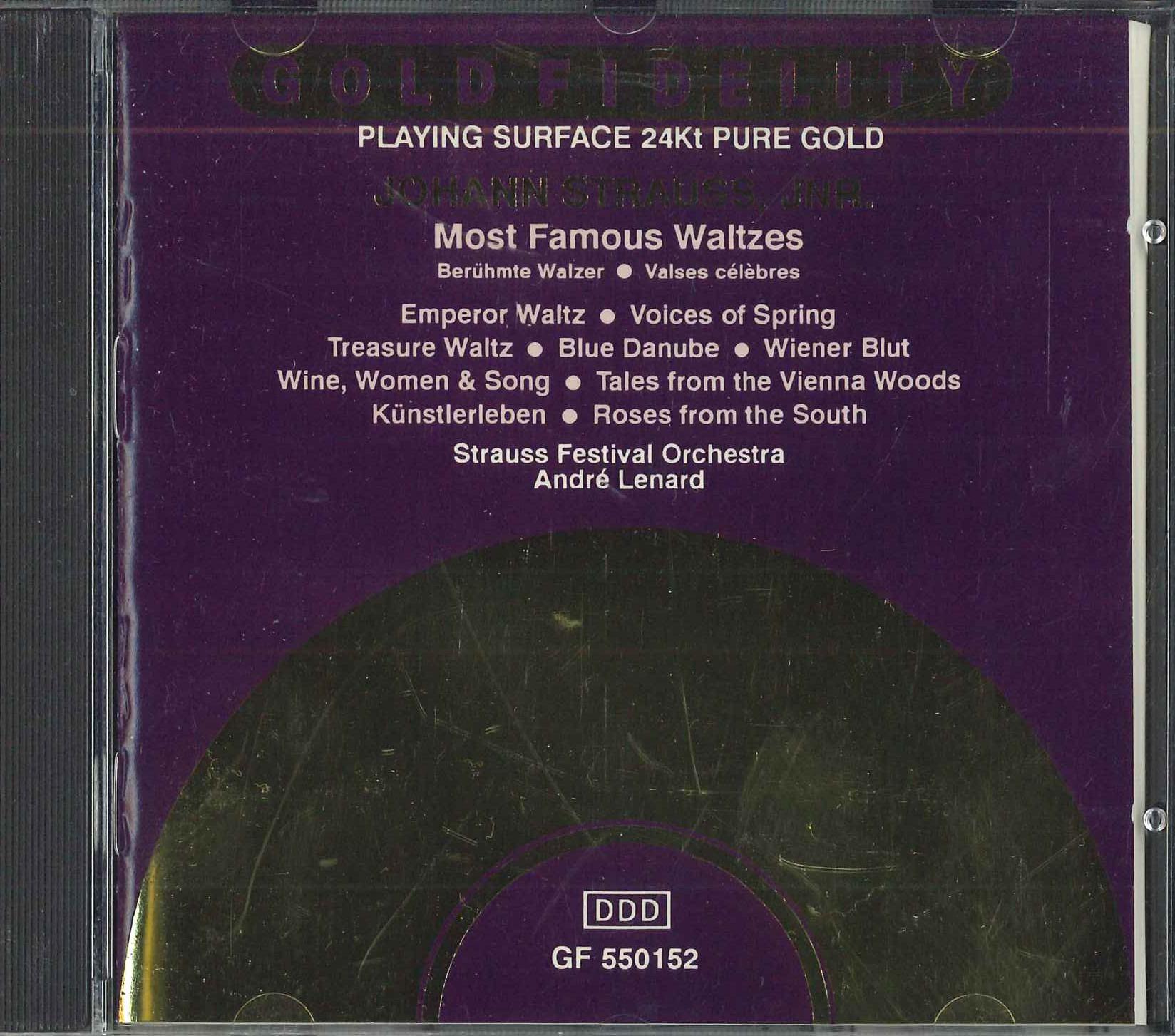 

CD ANDRE LENARD - Starauss , Most Famous Waltzes 228E7015 Japan Classical Used