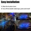 2pcs Car Solar Powered LED Lights Fake Car Warning Lights LED Flashing Warning Lights