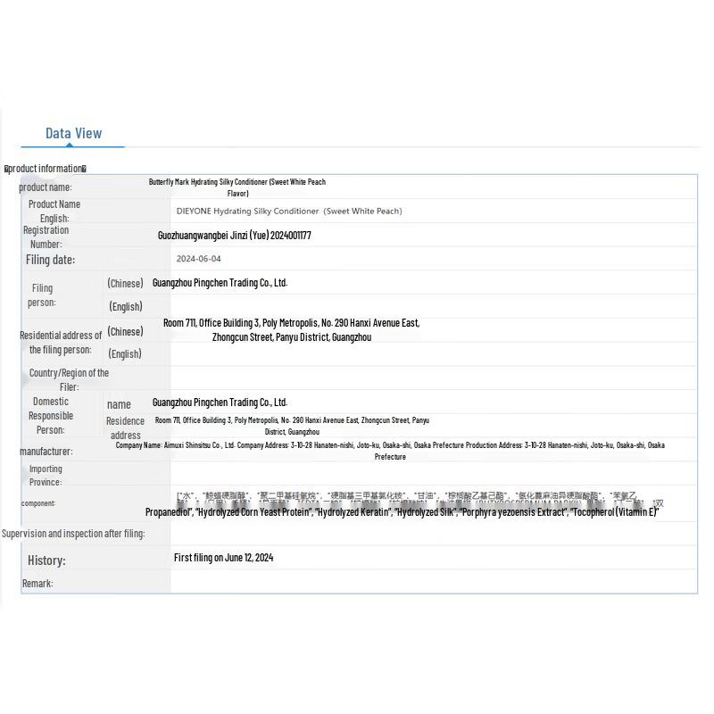 Die Yin Sweet Peach Keratin Hydrating Hair & Body Care Set