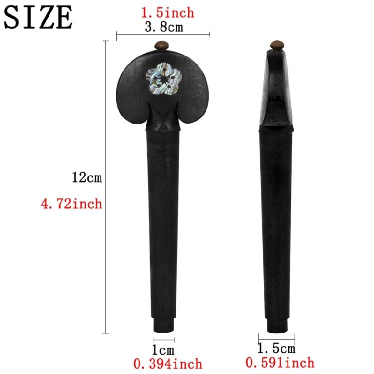 4Pcs Ebony Wood Cello Machine Heads Universals Cello Replacement Tuning Pegs Cello Strings Replacement Part Enduring