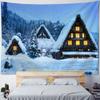 Christmas Tree Snow Tapestry Wall Hanging New Year Gift Elk Christmas Home Decoration Bohemian Aesthetics Bedroom Decoration