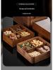 Elegant Wooden Fruit and Snack Storage Box with Lid and Dividers